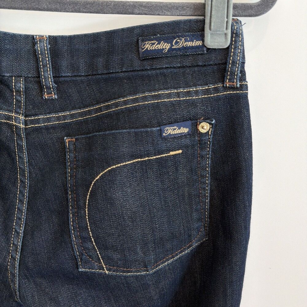 Fidelity Denim Womens 30x31 Houston Viper Dark Wash Stretch Jeans USA Artisan EU - Picture 9 of 16